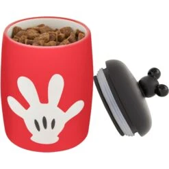 Disney Table Scraps Mickey Mouse Hot Diggity Dog Recipe Upcycled Jerky Dog Treats, 5-oz Bag & Disney Mickey Mouse Ceramic Dog & Cat Treat Jar -Pet Care Sales 623510 PT7. AC SS1800 V1661896396