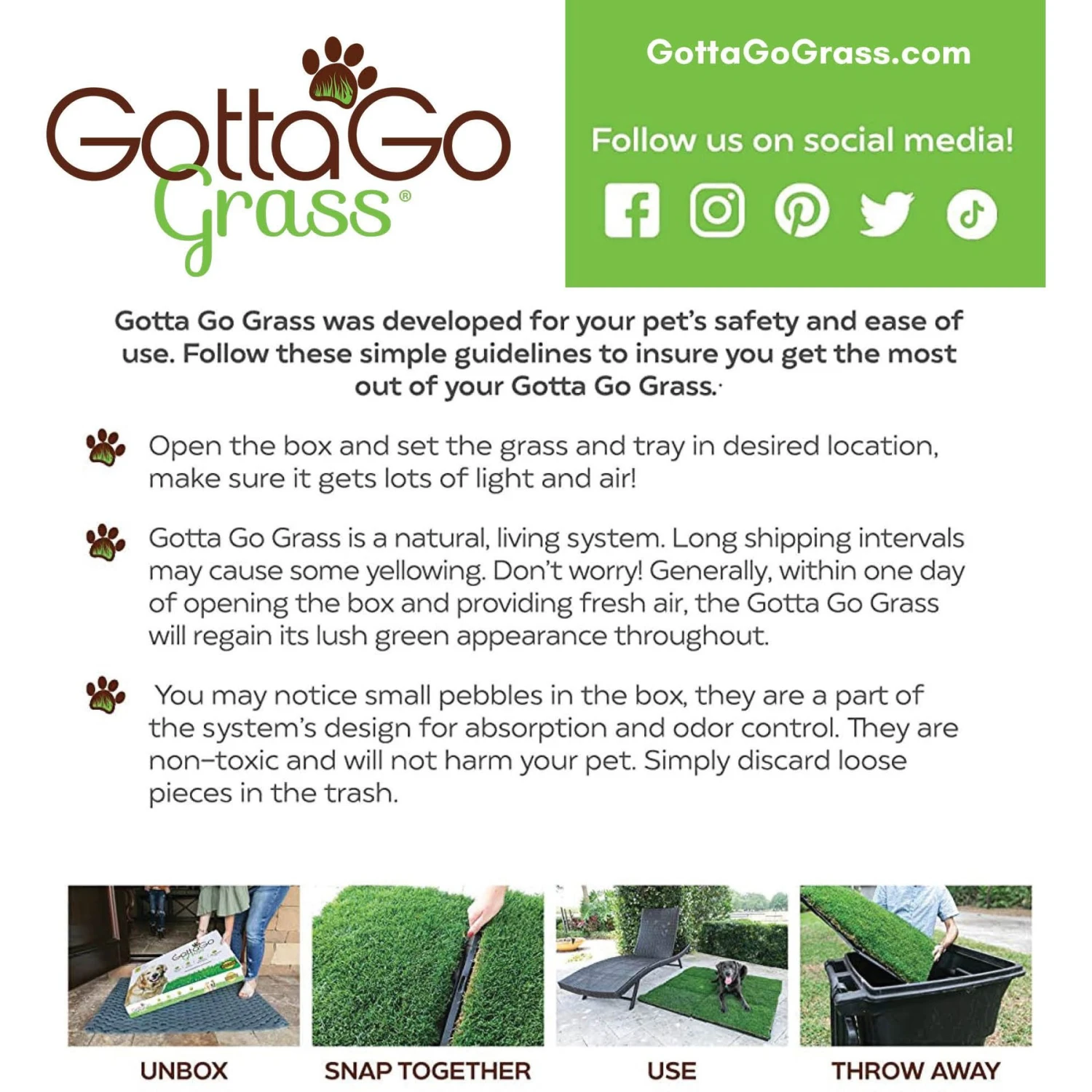 Gotta Go Grass The Natural Relief Dog Potty Pads, 16-in X 24-in, 2 Count 7 Gotta Go Grass The Natural Relief Dog Potty Pads, 16-in X 24-in, 2 Count - Image 7