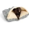 Snoozer Pet Products Rectangle Indoor & Outdoor Cozy Cave Dog & Cat Bed, Gray & White, Small