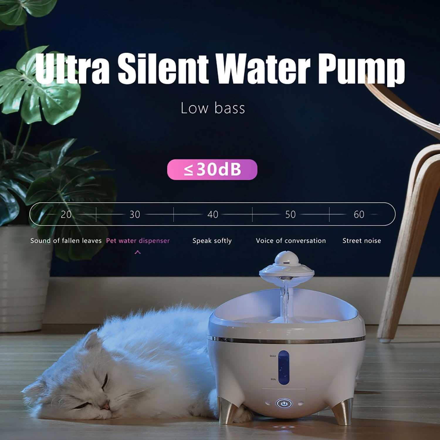 Petdiary Spaceship Ultra-Quiet Dog & Cat Water Fountain, 54.1-oz 4 Petdiary Spaceship Ultra-Quiet Dog & Cat Water Fountain, 54.1-oz - Image 4