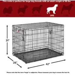 MidWest LifeStages Double Door Collapsible Wire Dog Crate -Pet Care Sales 66304 PT7. AC SS1800 V1647555837