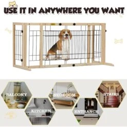 Coziwow 21-in Adjustable Extra Wide Freestanding Dog Gate, Natural Wood 14 Coziwow 21-in Adjustable Extra Wide Freestanding Dog Gate, Natural Wood -Pet Care Sales 665846 PT5. AC SS1800 V1668458507