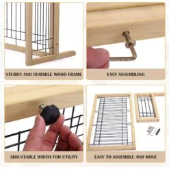Coziwow 21-in Adjustable Extra Wide Freestanding Dog Gate, Natural Wood 16 Coziwow 21-in Adjustable Extra Wide Freestanding Dog Gate, Natural Wood -Pet Care Sales 665846 PT7. AC SS1800 V1668457829
