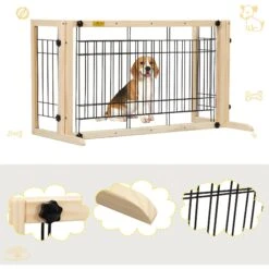 Coziwow 21-in Adjustable Extra Wide Freestanding Dog Gate, Natural Wood 17 Coziwow 21-in Adjustable Extra Wide Freestanding Dog Gate, Natural Wood -Pet Care Sales 665846 PT8. AC SS1800 V1668457949