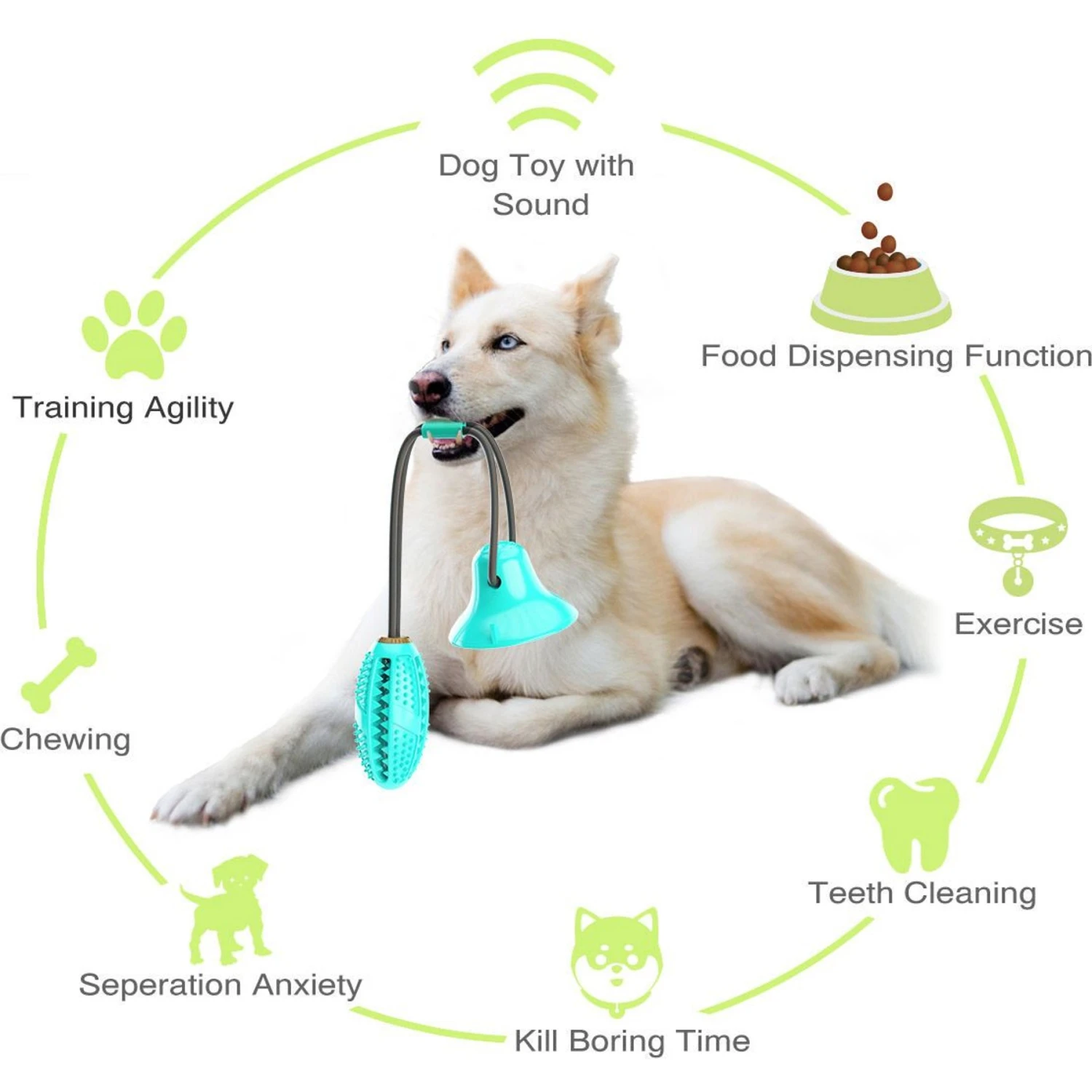 Pet Life 'Grip N' Play' Treat Dispensing Football Shaped Suction Cup Dog Toy 4 Pet Life 'Grip N' Play' Treat Dispensing Football Shaped Suction Cup Dog Toy - Image 4