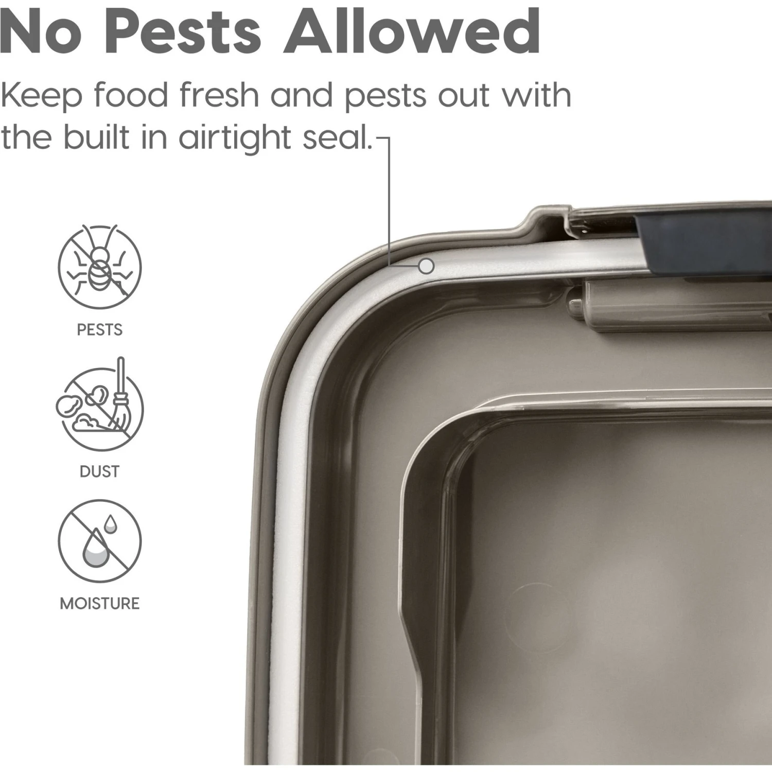 IRIS Airtight Cat, Dog & Bird Food Storage Container With Attachable Casters 4 IRIS Airtight Cat, Dog & Bird Food Storage Container With Attachable Casters - Image 4