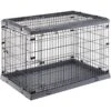 Ferplast Superior Hybrid ECO Dog Crate & Playpen, Gray
