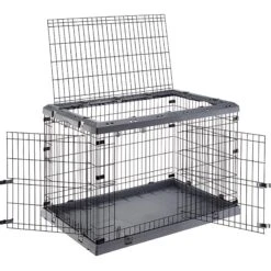 Ferplast Superior Hybrid ECO Dog Crate & Playpen, Gray -Pet Care Sales 688502 PT2. AC SS1800 V1667598762