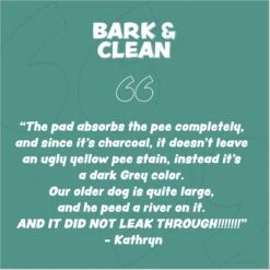 Bark & Clean Premium Activated Charcoal Traveller's Dog Potty Pad -Pet Care Sales 695822 PT3. AC SS1800 V1667519302