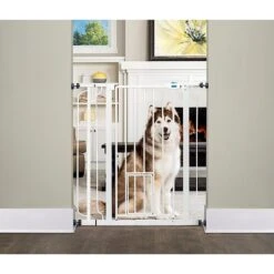 Carlson Pet Products Extra Tall Walk-Thru Dog Gate With Pet Door