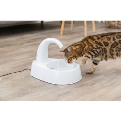 TRIXIE Curved Stream Cat & Dog Water Fountain, White, 84.5-oz -Pet Care Sales 701774 PT3. AC SS1800 V1688752029