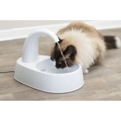 TRIXIE Curved Stream Cat & Dog Water Fountain, White, 84.5-oz -Pet Care Sales 701774 PT6. AC SS1800 V1688752029