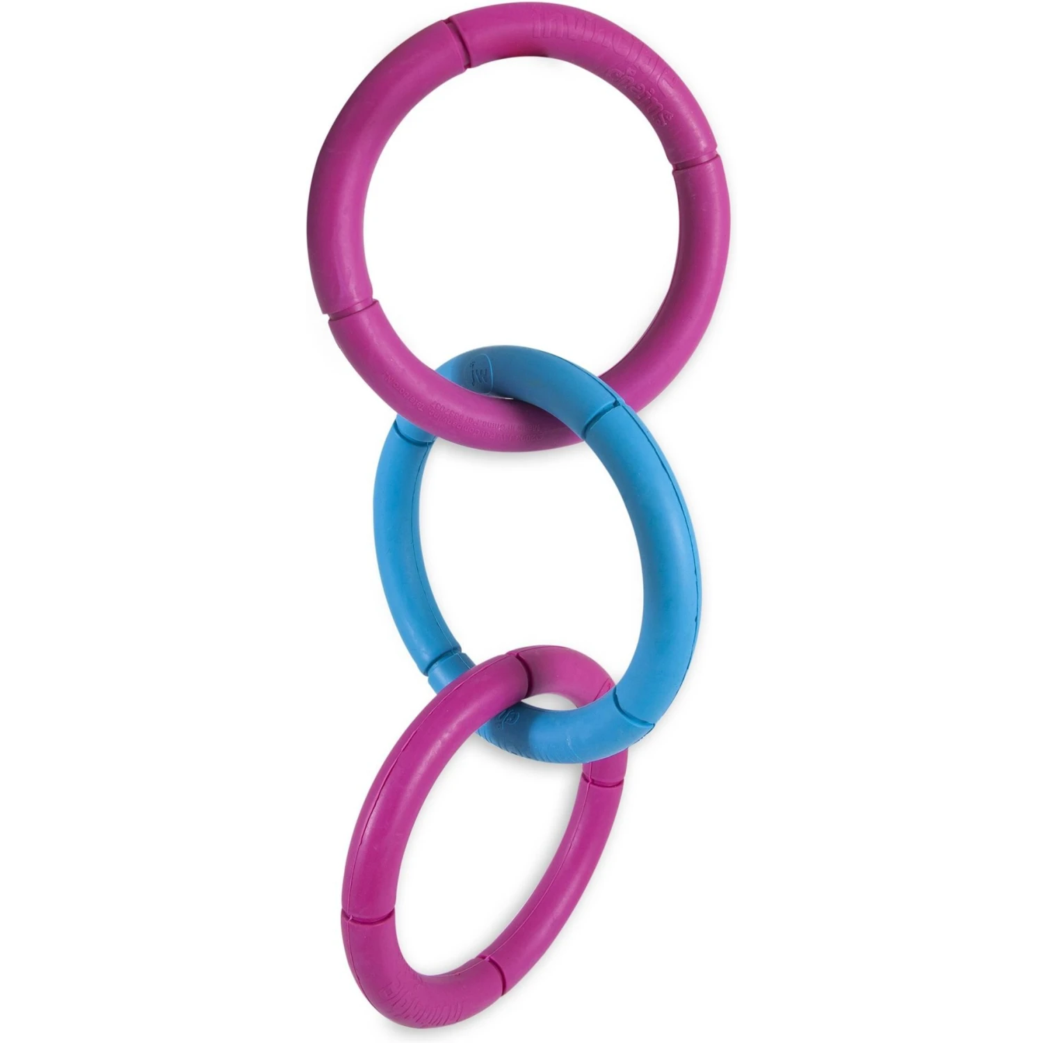 JW Pet Invincible Chains Triple Dog Toy, Color Varies 2 JW Pet Invincible Chains Triple Dog Toy, Color Varies - Image 2