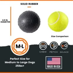 Monster K9 Dog Toys Ultra Durable Dog Ball, Black -Pet Care Sales 711358 PT2. AC SS1800 V1668809678