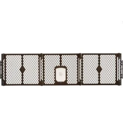 MyPet Extra Wide Cat & Dog Gate With Pet Door, Brown -Pet Care Sales 711758 PT2. AC SS1800 V1670434186