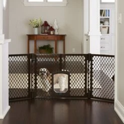 MyPet Extra Wide Cat & Dog Gate With Pet Door, Brown -Pet Care Sales 711758 PT3. AC SS1800 V1670434302