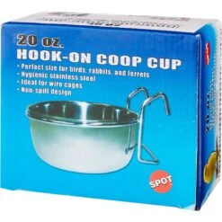 Ethical Pet Stainless Steel Coop Cup Wire Hanger Kennel Pet Bowl -Pet Care Sales 71409 PT7. AC SS1800 V1540302160