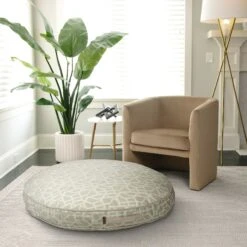 Bark And Slumber Biscuit Plush Round Eco Friendly Fabric Lounger Dog Bed -Pet Care Sales 717094 PT6. AC SS1800 V1671475152