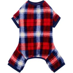 Frisco Cozy Plush Fleece Dog & Cat PJs, Plaid -Pet Care Sales 719102 PT4. AC SS1800 V1692720278