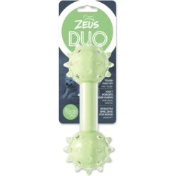 Zeus Duo Spike Dumbbell Dog Toy, 7-in, Green