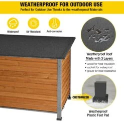 Aivituvin Wooden Heavy Duty Dog House -Pet Care Sales 734502 PT4. AC SS1800 V1670601218