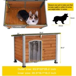 Aivituvin Wooden Heavy Duty Dog House -Pet Care Sales 734502 PT5. AC SS1800 V1670601157