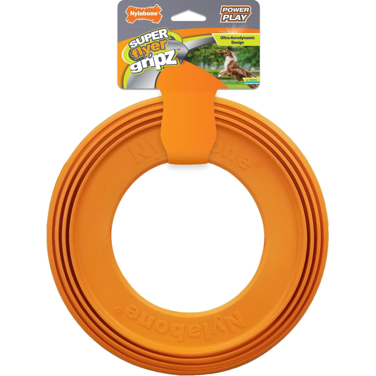 Nylabone Power Play Super Flyer Gripz Disc Dog Toy, One Size 1 Nylabone Power Play Super Flyer Gripz Disc Dog Toy, One Size