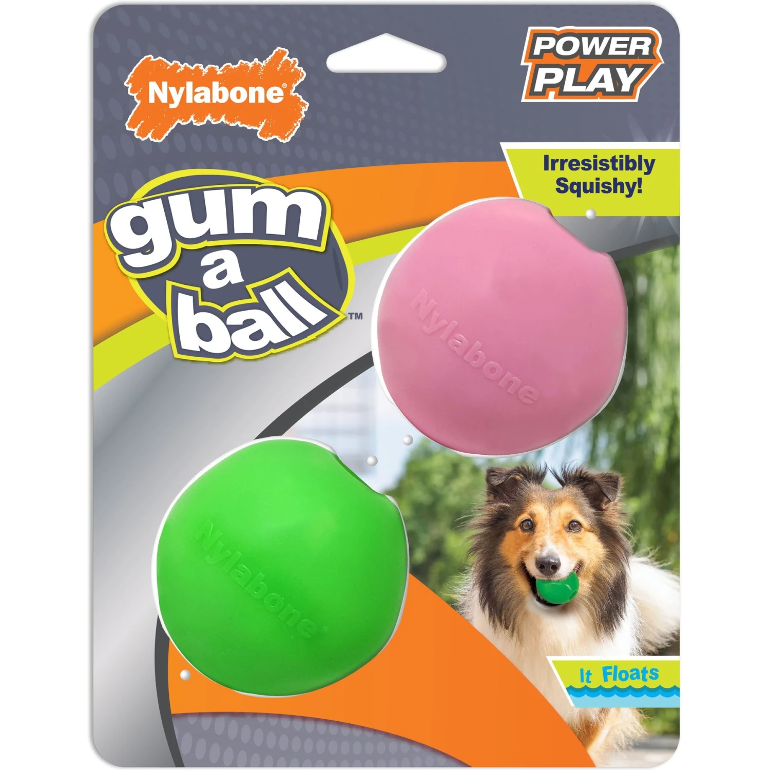 Nylabone Power Play Gum-a-Ball Dog Toy, One Size, 2 Count 1 Nylabone Power Play Gum-a-Ball Dog Toy, One Size, 2 Count