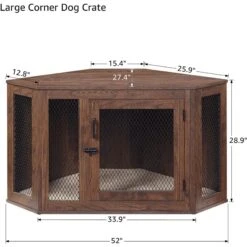 Unipaws Furniture Style Corner Dog Crate -Pet Care Sales 739486 PT4. AC SS1800 V1672161749