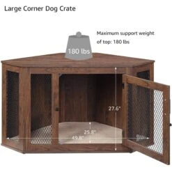 Unipaws Furniture Style Corner Dog Crate -Pet Care Sales 739486 PT5. AC SS1800 V1672161746