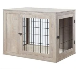 Unipaws Wooden Wire Furniture Style Dog Crate -Pet Care Sales 739542 PT2. AC SS1800 V1672168956