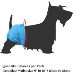 SunGrow Reusable Female Cat & Dog Diapers For Heat Cycle, 9-in To 15-in Waist, 3 Count -Pet Care Sales 741558 PT5. AC SS1800 V1694458830