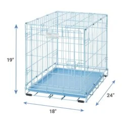 MidWest ICrate Single Door Collapsible Wire Dog Crate, Blue -Pet Care Sales 74292 PT2. AC SS1800 V1566319937