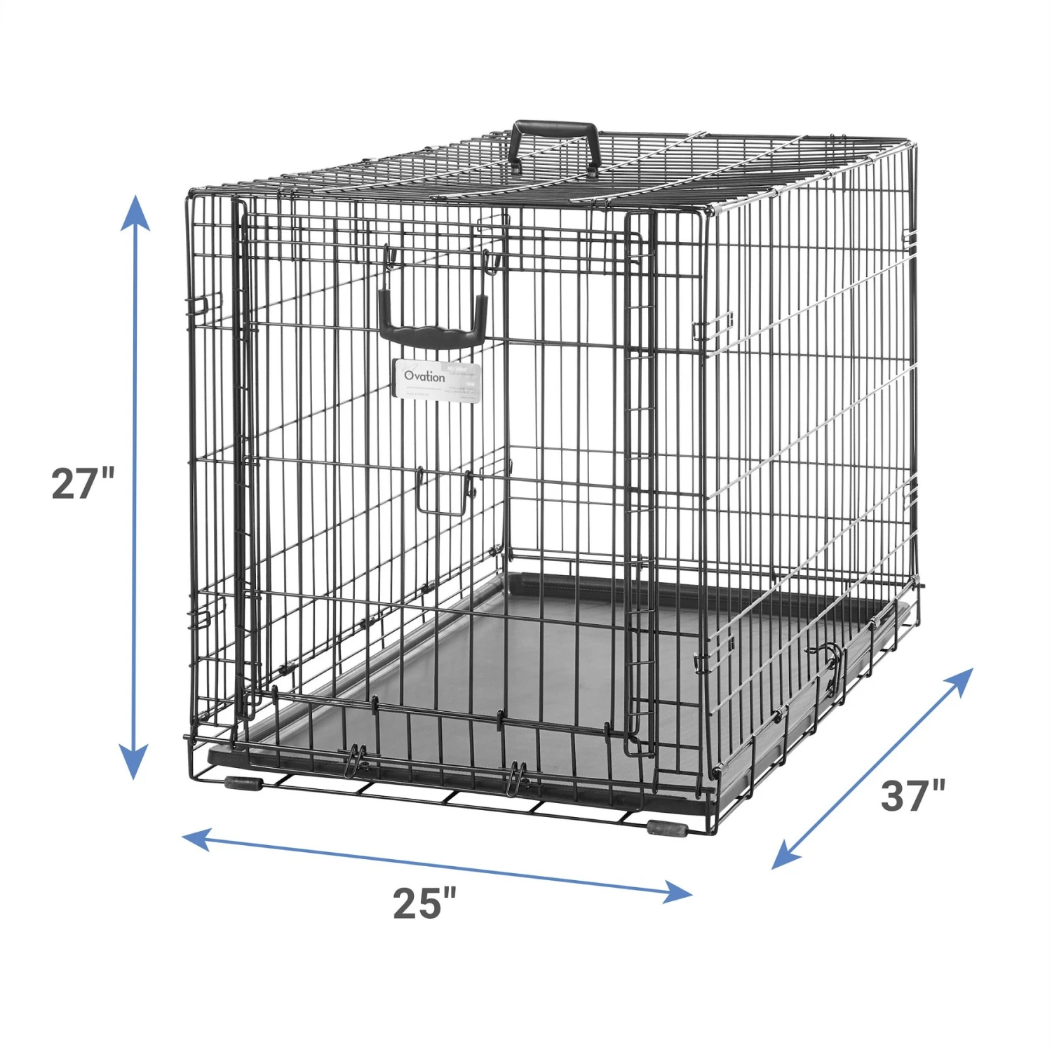 MidWest Ovation Single Door Collapsible Wire Dog Crate 3 MidWest Ovation Single Door Collapsible Wire Dog Crate - Image 3