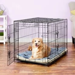 MidWest Quiet Time Fleece Reversible Dog Crate Mat, Blue Paw Print 8 MidWest Quiet Time Fleece Reversible Dog Crate Mat, Blue Paw Print -Pet Care Sales 74365 PT2. AC SS1800 V1542225480