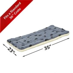MidWest Quiet Time Fleece Reversible Dog Crate Mat, Blue Paw Print 10 MidWest Quiet Time Fleece Reversible Dog Crate Mat, Blue Paw Print -Pet Care Sales 74365 PT4. AC SS1800 V1542225484