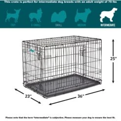 MidWest ICrate Fold & Carry Double Door Collapsible Wire Dog Crate & KONG Classic Dog Toy -Pet Care Sales 752366 PT2. AC SS1800 V1672929135