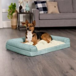 FurHaven Plush Fur & Diamond Print Nest-Top Cooling Gel Sofa Cat & Dog Bed 10 FurHaven Plush Fur & Diamond Print Nest-Top Cooling Gel Sofa Cat & Dog Bed -Pet Care Sales 768886 PT2. AC SS1800 V1688736719