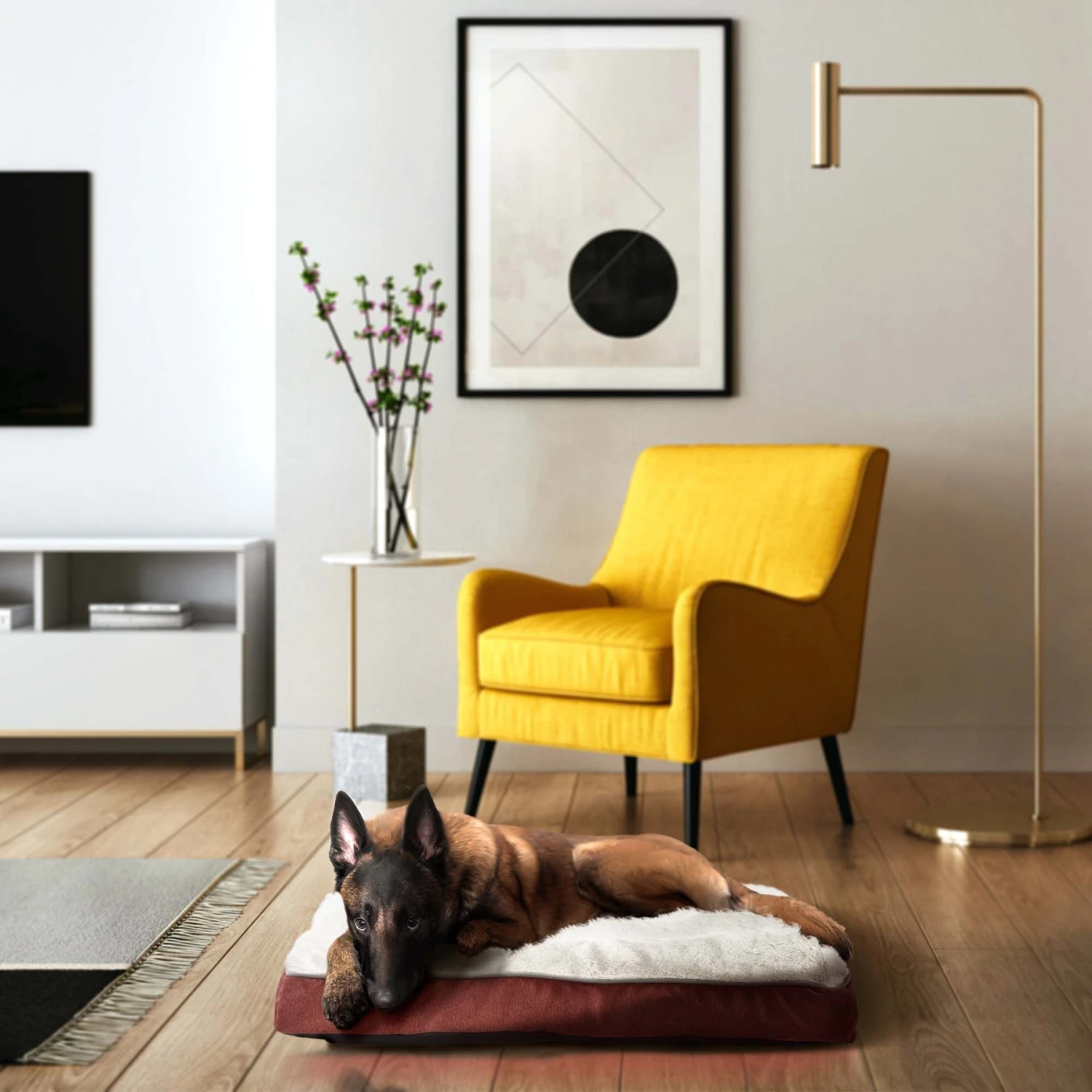 Max & Marlow Plush Mat Lounger Cat & Dog Bed 1 Max & Marlow Plush Mat Lounger Cat & Dog Bed