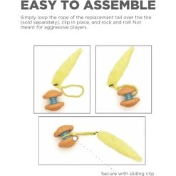 Outward Hound Replacement Tails For Tail Spinner Chase Dog Toy, Yellow -Pet Care Sales 786430 PT2. AC SS1800 V1682619636