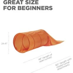 Outward Hound Zip & Zoom Closed Tunnel Chute Attachment With Metal Stakes Dog Agility Kit, Orange -Pet Care Sales 786494 PT3. AC SS1800 V1682619535