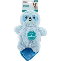 Outward Hound Blanket Buddies Blue Sloth Blacket Treat & Squeaky Dog Toy, Blue -Pet Care Sales 786654 PT6. AC SS1800 V1682622179