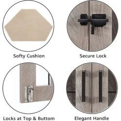 Unipaws Furniture Corner Dog Crate With Cushion, Weathered Grey 11 Unipaws Furniture Corner Dog Crate With Cushion, Weathered Grey -Pet Care Sales 811550 PT4. AC SS1800 V1682542000