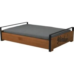ZooVilla Country Crate Dog Bed, Brown, Medium