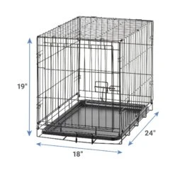 Carlson Pet Products Secure & Compact Single Door Collapsible Wire Dog Crate -Pet Care Sales 82471 PT2. AC SS1800 V1564754766