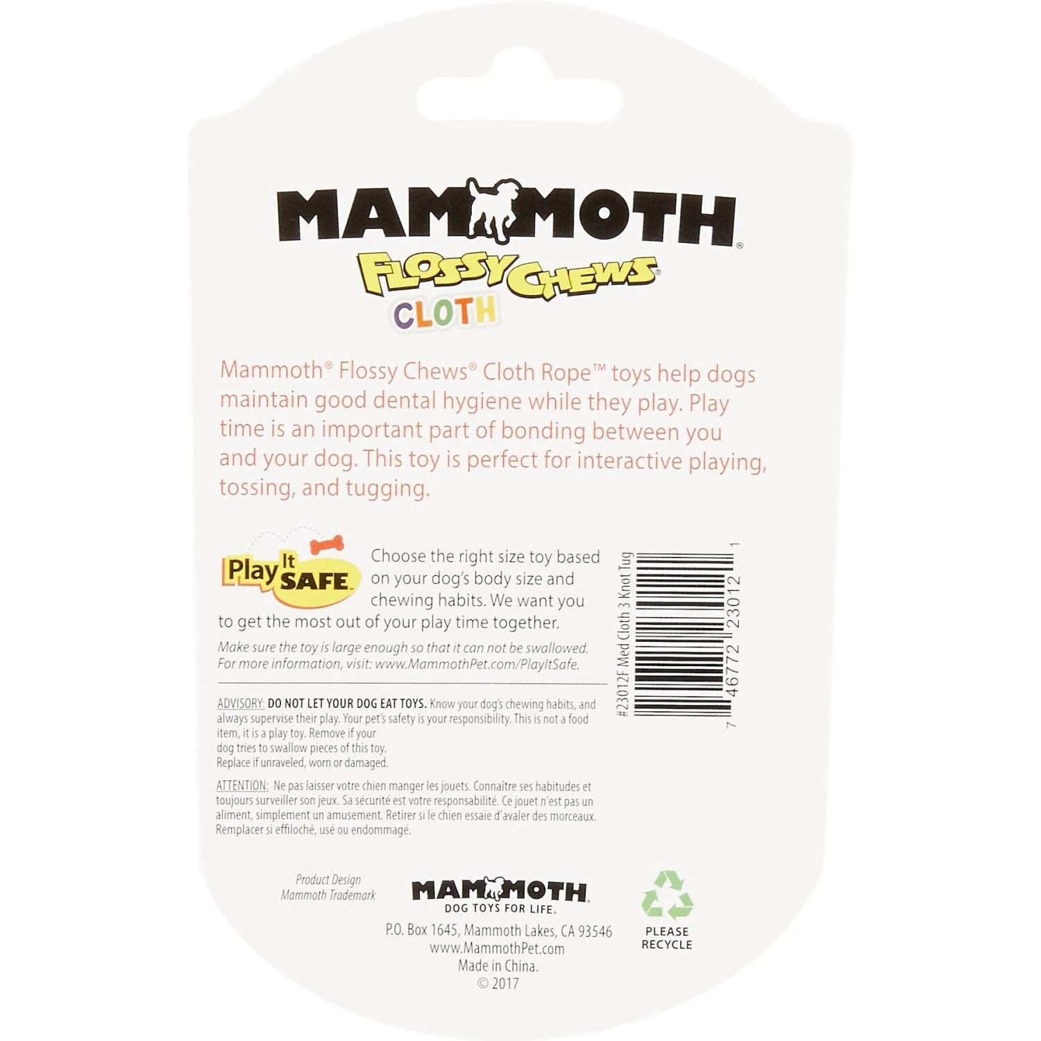 Mammoth Cloth Rope Tug For Dogs, Color Varies 8 Mammoth Cloth Rope Tug For Dogs, Color Varies - Image 8