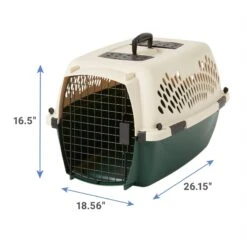 Petmate Ruff Maxx Dog & Cat Kennel, Off White/Green -Pet Care Sales 83941 PT2. AC SS1800 V1564754933