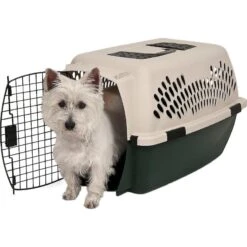 Petmate Ruff Maxx Dog & Cat Kennel, Off White/Green -Pet Care Sales 83941 PT3. AC SS1800 V1569016038