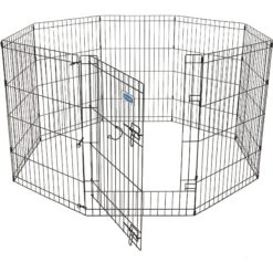 Petmate 8-Panel Wire Dog Exercise Pen With Door, Black 7 Petmate 8-Panel Wire Dog Exercise Pen With Door, Black -Pet Care Sales 83970 PT3. AC SS1800 V1567186344