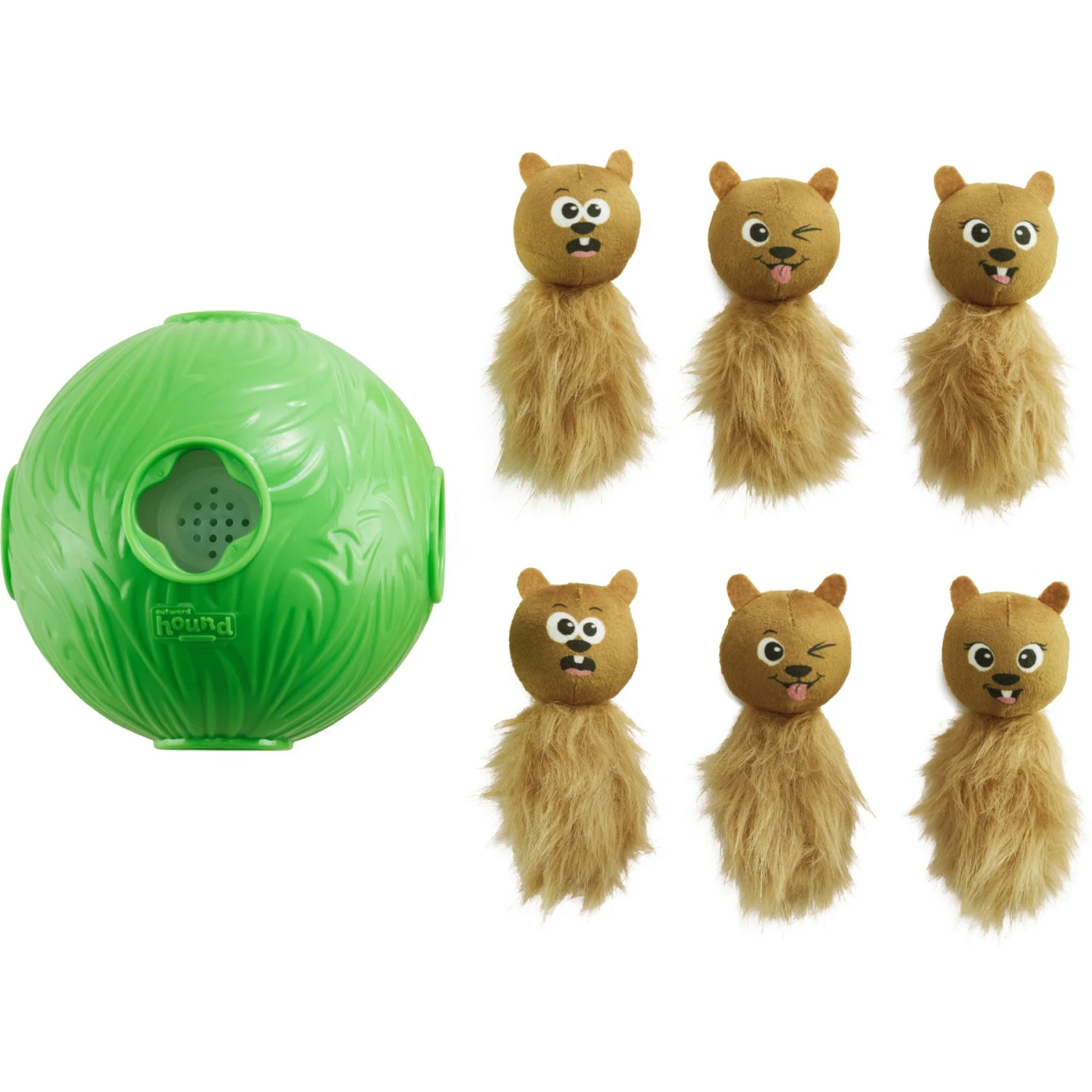 Nina Ottosson By Outward Hound Snuffle N' Treat Interactive Puzzle Ball & Treat Dispenser Dog Toy, Green 1 Nina Ottosson By Outward Hound Snuffle N' Treat Interactive Puzzle Ball & Treat Dispenser Dog Toy, Green